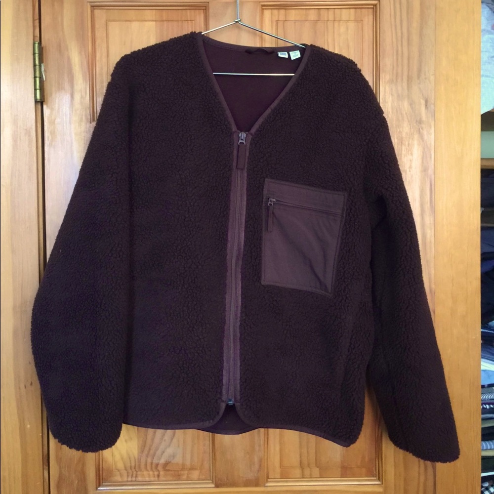 NEW Uniqlo U Lemaire Men's M Fleece Cardigan Collarless Jacket